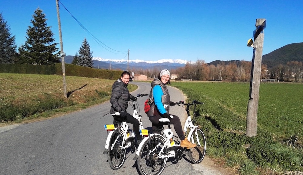 excursions en bici olot amb nens en familia